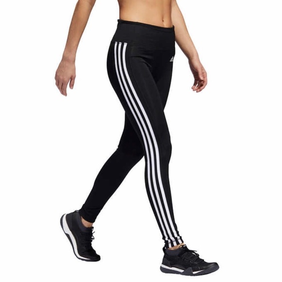 Adidas 3 Stripes High Rise Climalite Leggings